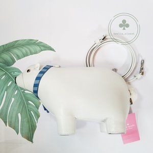 MAKE AN OFFER KATE SPADE Arctic Friends Polar Bear crossbody white clutch